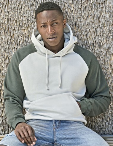 TEE-5156-UNLABELED Two-Tone Hooded Sweatshirt